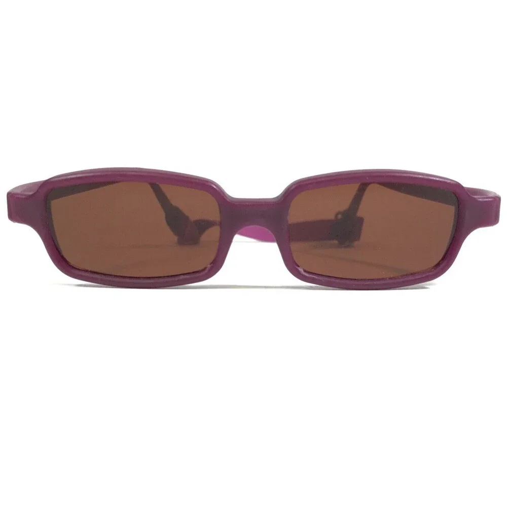Miraflex Sunglasses NEW BABY 2 Purple Rectangular Frames with Red Lenses